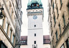 Fototapeta145 x 100  Old town hall in Brno, Czech republic, blue filter, 145 x 100 cm