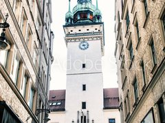 Samolepka flie 270 x 200, 183153553 - Old town hall in Brno, Czech republic, blue filter - Star radnice v Brn, esk republika, modr filtr