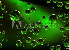 Samolepka flie 100 x 73  green bubbles, 100 x 73 cm