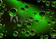 Fototapeta184 x 128  green bubbles, 184 x 128 cm