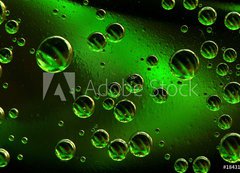 Fototapeta vliesov 200 x 144, 1843178 - green bubbles - zelen bubliny