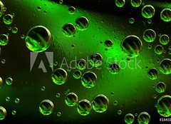 Fototapeta240 x 174  green bubbles, 240 x 174 cm