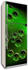 Samolepka na lednici fólie 80 x 200, 1843178 - green bubbles - zelené bubliny