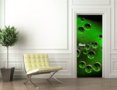 Samolepka na dvee flie 90 x 220, 1843178 - green bubbles - zelen bubliny