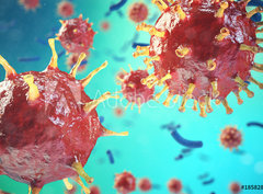Fototapeta pltno 330 x 244, 185828438 - Chronic liver disease viral hepatitis infection, Hepatitis viruses in infected organism. 3d illustration