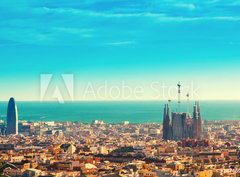 Fototapeta papr 360 x 266, 187469116 - View above on Barcelona landmark from Montjuic hill