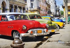 Samolepka flie 145 x 100, 18821372 - Colorful Havana cars