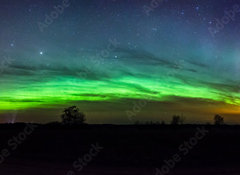 Fototapeta100 x 73  Green Aurora Borealis, 100 x 73 cm