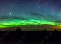 Samolepka flie 100 x 73, 190001555 - Green Aurora Borealis