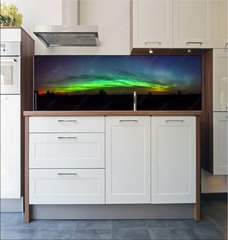 Fototapeta do kuchyn flie 180 x 60  Green Aurora Borealis, 180 x 60 cm