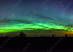 Samolepka flie 200 x 144, 190001555 - Green Aurora Borealis