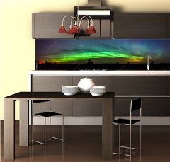 Fototapeta do kuchyně fólie 260 x 60, 190001555 - Green Aurora Borealis