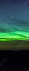 Samolepka na dvee flie 90 x 220  Green Aurora Borealis, 90 x 220 cm