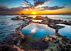 Fototapeta vliesov 100 x 73, 19105542 - Pools at Maori Bay - Bazny v Maori Bay