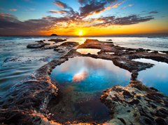 Fototapeta270 x 200  Pools at Maori Bay, 270 x 200 cm