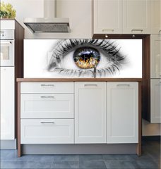 Fototapeta do kuchyn flie 180 x 60  Eye with fire in the eyes, 180 x 60 cm