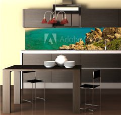 Fototapeta do kuchyn flie 260 x 60  Turquoise bay, 260 x 60 cm