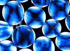 Samolepka flie 100 x 73  blue gass beads, 100 x 73 cm