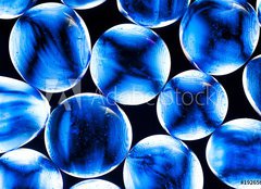 Fototapeta plátno 160 x 116, 19265603 - blue gass beads - modré plynové korálky