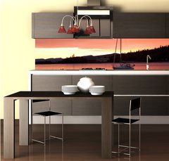 Fototapeta do kuchyn flie 260 x 60, 19341133 - Sunset in the background