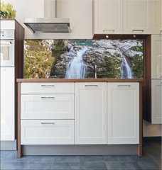 Fototapeta do kuchyn flie 180 x 60, 194541541 - Double Waterfalls in Mountain Forest