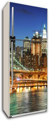 Samolepka na lednici flie 80 x 200, 19608224 - New york Manhattan bridge after sunset