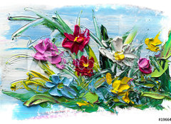 Fototapeta pltno 240 x 174, 196641998 - Abstract oil painting of  flower.