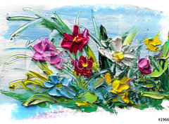 Fototapeta papír 360 x 266, 196641998 - Abstract oil painting of flower. - Abstraktní olejomalba květiny.