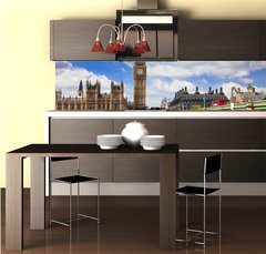 Fototapeta do kuchyn flie 260 x 60  Big Ben and Houses of Parliament, London, UK, 260 x 60 cm