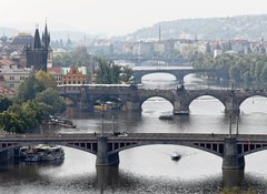 Samolepka flie 100 x 73, 19845883 - Prague bridges over the Vltava - Prask mosty pes Vltavu