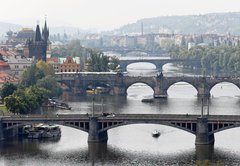 Fototapeta vliesov 145 x 100, 19845883 - Prague bridges over the Vltava