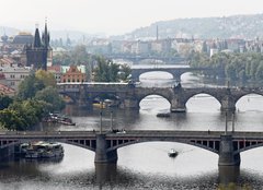 Fototapeta pltno 240 x 174, 19845883 - Prague bridges over the Vltava - Prask mosty pes Vltavu