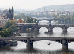 Fototapeta papr 360 x 266, 19845883 - Prague bridges over the Vltava