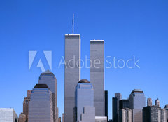 Fototapeta pltno 160 x 116, 19855091 - NYC Skyline With The Twin Towers - Panorama NYC s dvojaty