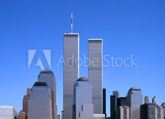 Fototapeta vliesov 200 x 144, 19855091 - NYC Skyline With The Twin Towers - Panorama NYC s dvojaty