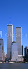 Samolepka na dvee flie 90 x 220, 19855091 - NYC Skyline With The Twin Towers - Panorama NYC s dvojaty