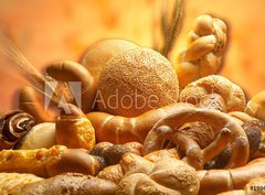 Fototapeta pltno 330 x 244, 1994596 - group of different bread products photographed wit