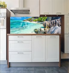 Fototapeta do kuchyn flie 180 x 60, 199617709 - Source dArgent Beach at island La Digue, Seychelles