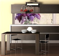 Fototapeta do kuchyn flie 260 x 60, 200078828 - lilac in jug on old windowsill background