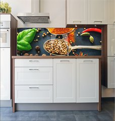 Fototapeta do kuchyn flie 180 x 60, 201727339 - Various herbs and spices on dark background