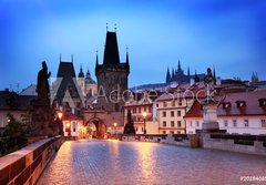 Fototapeta184 x 128  Charles Bridge at dawn, 184 x 128 cm