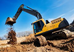 Fototapeta papr 184 x 128, 202023739 - excavator loader machine at construction site