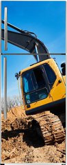 Samolepka na lednici flie 80 x 200, 202023739 - excavator loader machine at construction site