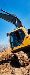 Samolepka na dvee flie 90 x 220, 202023739 - excavator loader machine at construction site