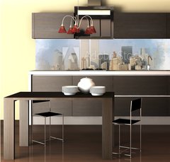 Fototapeta do kuchyn flie 260 x 60, 202903313 - Digital artwork illustration of the World Trade Center on February 1988