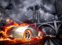 Samolepka flie 100 x 73, 20310632 - Hot car