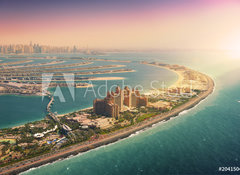 Fototapeta vliesov 100 x 73, 204150445 - Palm Island in Dubai, aerial view