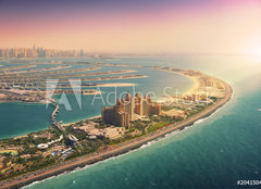 Fototapeta pltno 160 x 116, 204150445 - Palm Island in Dubai, aerial view - Palmov ostrov v Dubaji, leteck pohled