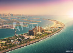 Samolepka flie 200 x 144  Palm Island in Dubai, aerial view, 200 x 144 cm