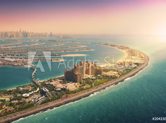 Samolepka flie 270 x 200  Palm Island in Dubai, aerial view, 270 x 200 cm